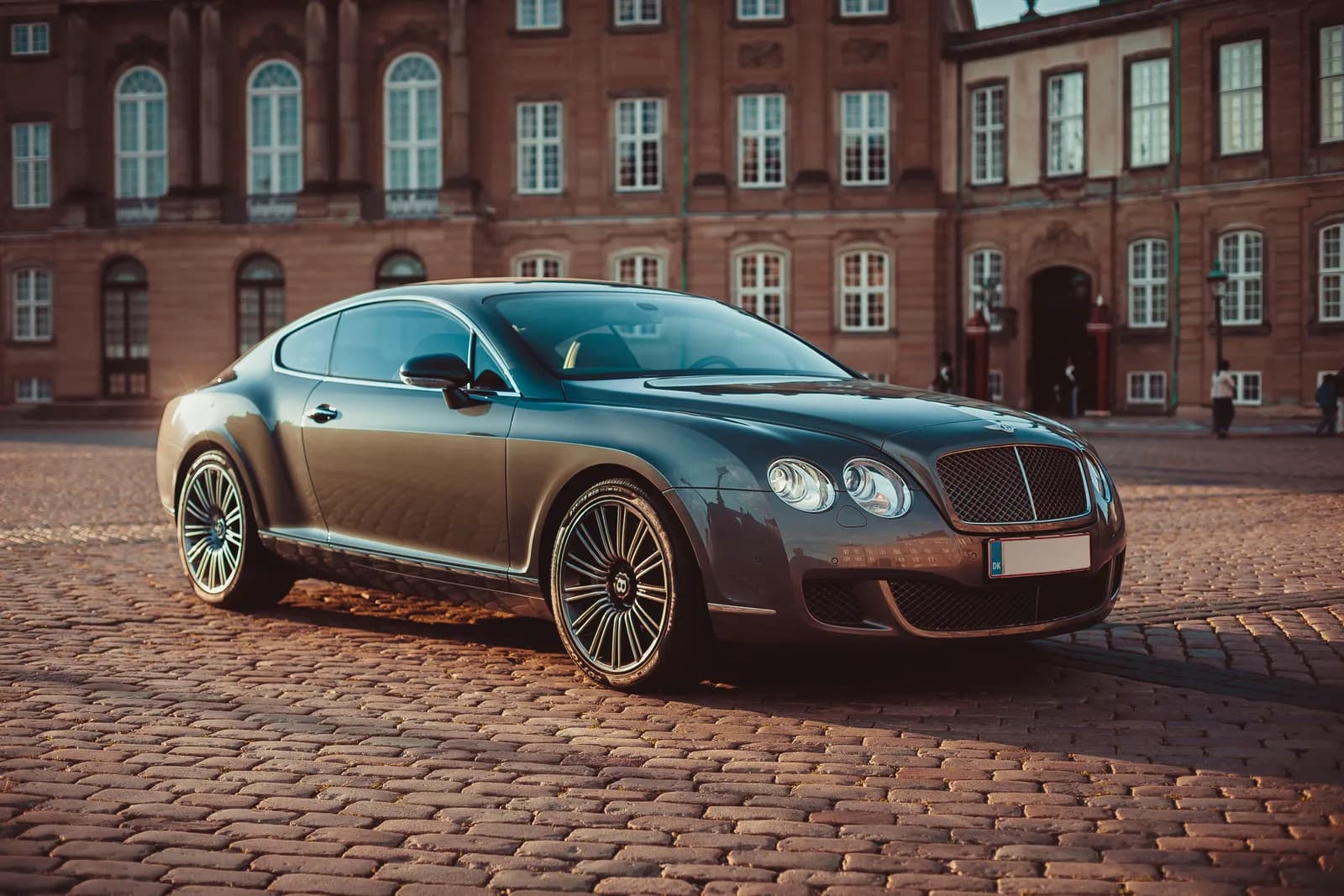 A grey Bentley Continental GT